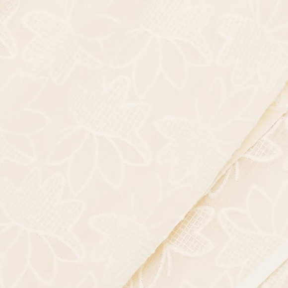 New Madewell Embroidered Pleated Voile Wrap Ivory Midi Dress NWT XL/10 US - Picture 6 of 17